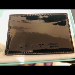 Tiffany patent leather card case